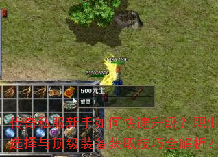 传奇私服新手如何快速升级?职业选择与顶级装备获取技巧全解析? 传奇私服新手如何快速升级?职业选择与顶级装备获取技巧全解析?