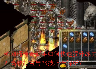 纯网通传奇新手如何快速提升战力?高效打宝与PK技巧全解析? 纯网通传奇新手如何快速提升战力?高效打宝与PK技巧全解析?