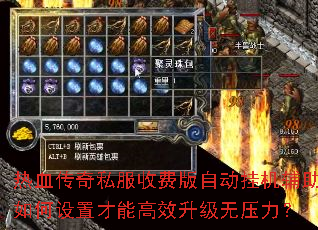 热血传奇私服收费版自动挂机辅助如何设置才能高效升级无压力? 热血传奇私服收费版自动挂机辅助如何设置才能高效升级无压力?