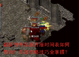 最新传奇私服开服时间表如何查询?高效攻略技巧全掌握? 最新传奇私服开服时间表如何查询?高效攻略技巧全掌握?