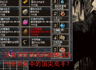 没有宝宝的法师如何成为传奇游戏中的顶尖高手? 没有宝宝的法师如何成为传奇游戏中的顶尖高手?