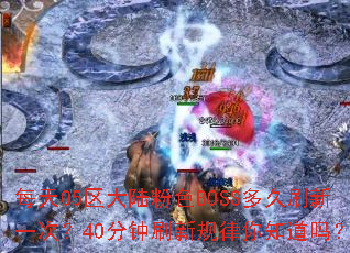 ÿ��05����½��ɫBOSS���ˢ��һ�Σ�40����ˢ�¹�����֪����