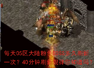 ÿ��05����½��ɫBOSS���ˢ��һ�Σ�40����ˢ�¹�����֪����