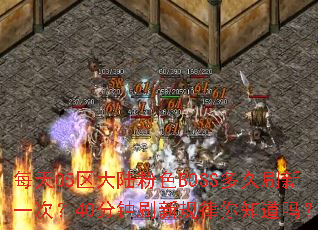 ÿ��05����½��ɫBOSS���ˢ��һ�Σ�40����ˢ�¹�����֪����